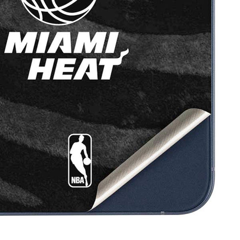 NBA Miami Heat Black Animal Print Galaxy A35 5G Skin